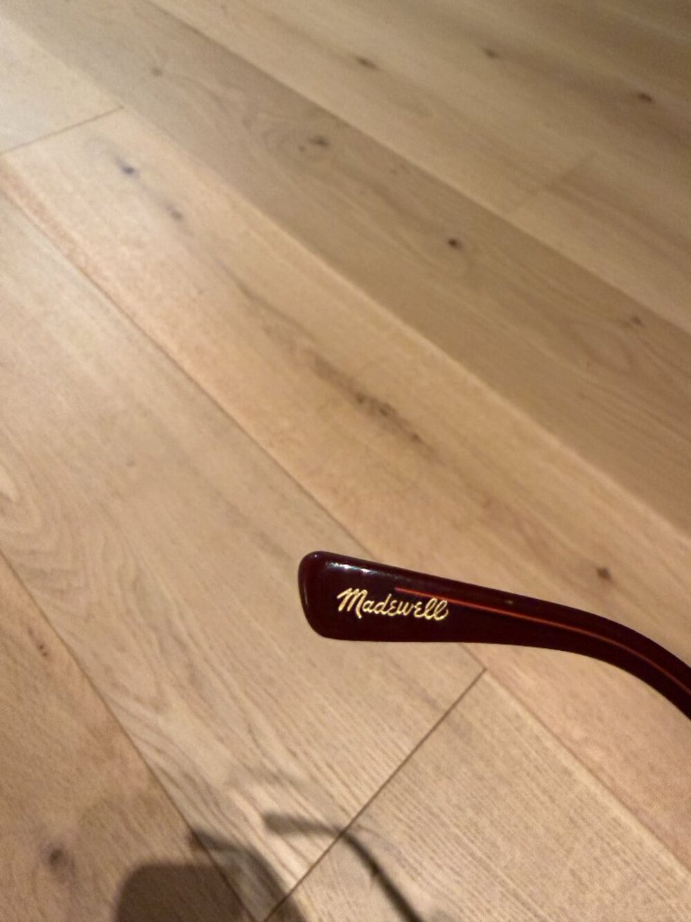 Madewell Pierport Red Frame Sunglasses with Brown Lenses - Picture 5 of 5